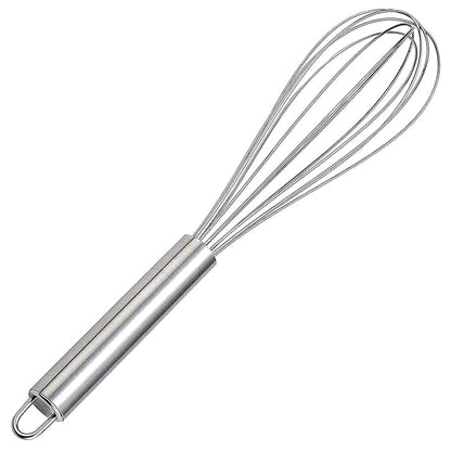 Stainless Steel Kitchen Utensil Balloon Shape Wire Whisk, Egg Beater, Kitchen Tool, NO 1 (Silver), Standard