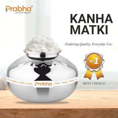 Prabha Stainless Steel Kanha Matki / Waterpot