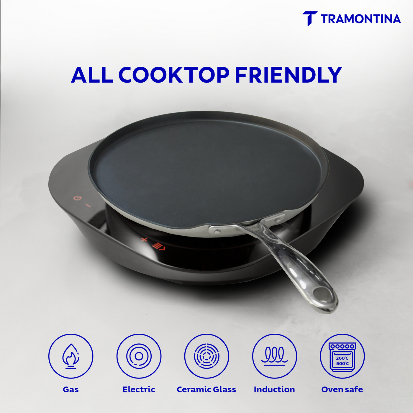 Tramantino Fusao Ceramic reinforced Dosa Tawa  3.00 mm thickness