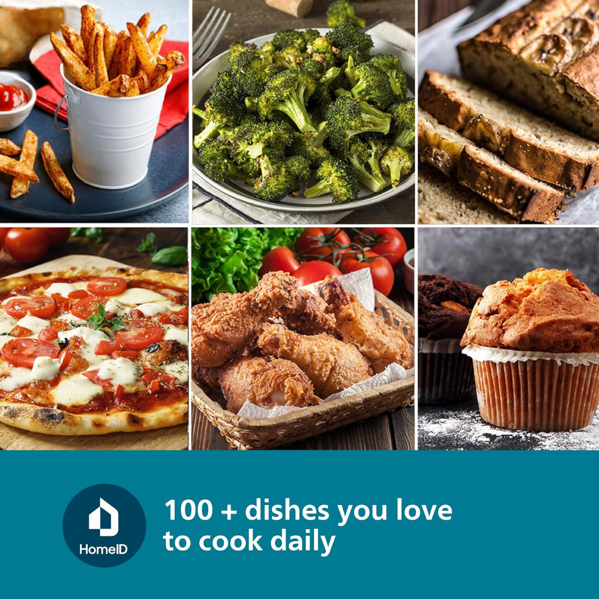 Philips Air Fryer 1300W (4.2 Liter) with Rapid Air Technology (Black) - NA120/00