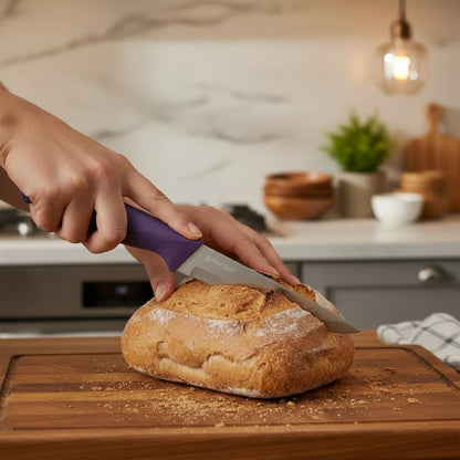 PEARLPET Premium Kitchen Vegetable Knife |Stainless Steel Knife for Kitchen Use | Sharp | Durable | Kitchen Knives (Chaku), 1pc (Purple)