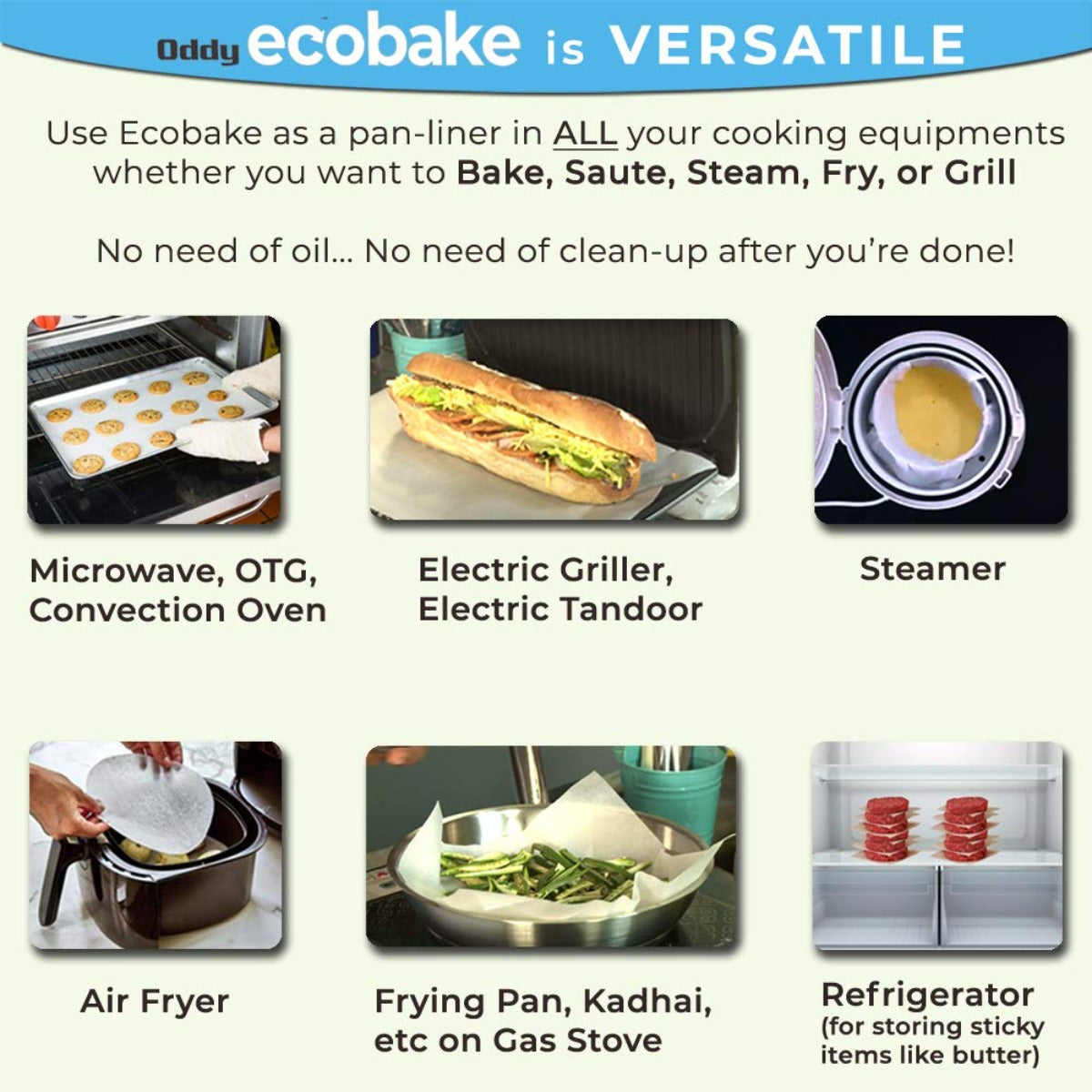 Oddy Uniwraps Ecobake Baking and Cooking Paper- White