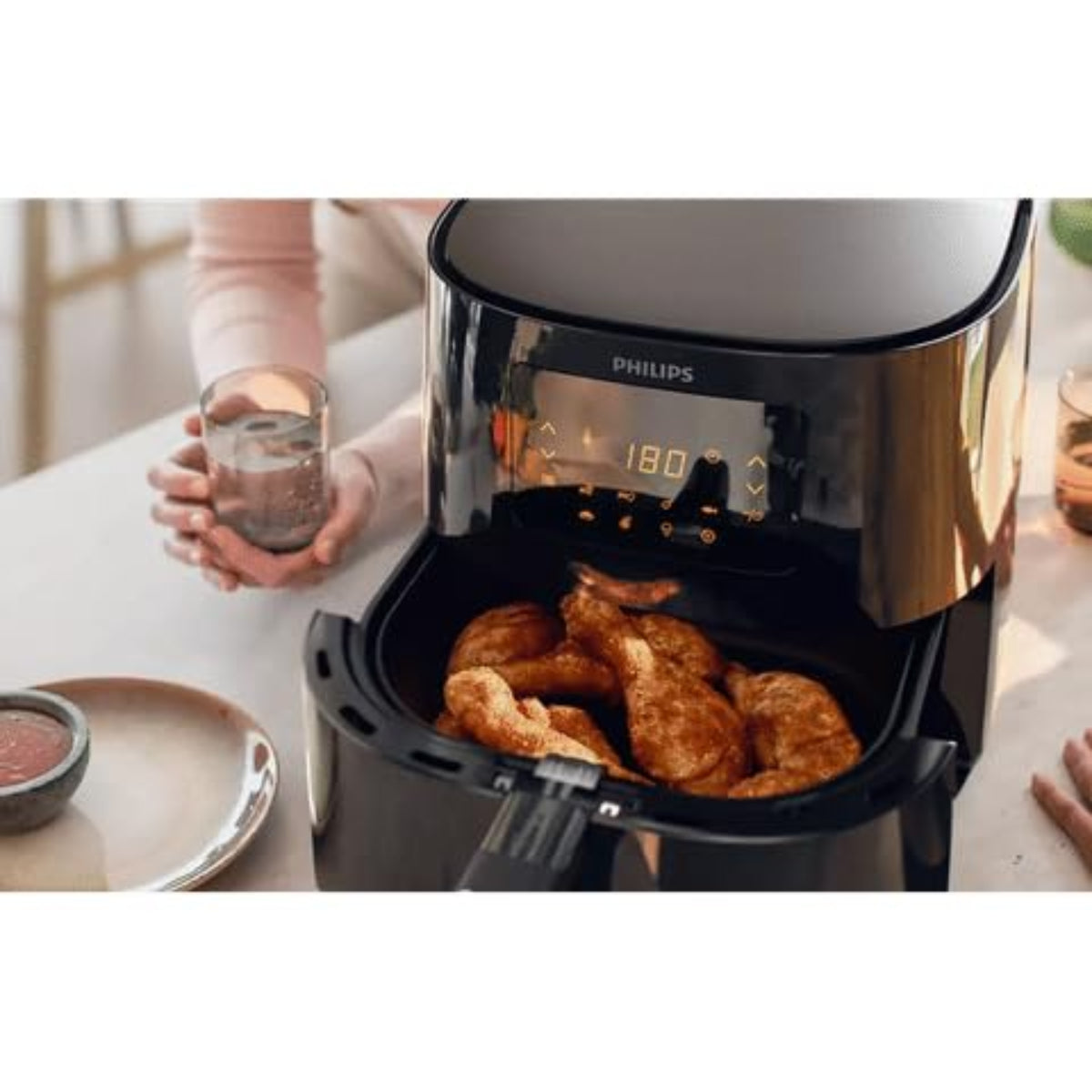 Philips 2000 Watt Digital Air Fryer with Rapid Air Technology (Black) - HD9270/70