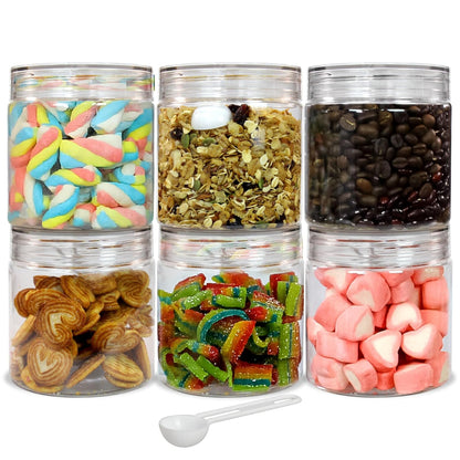 Pearlpet Tiffany Plastic Containers 500 ML  for Kitchen Storage Set of 6