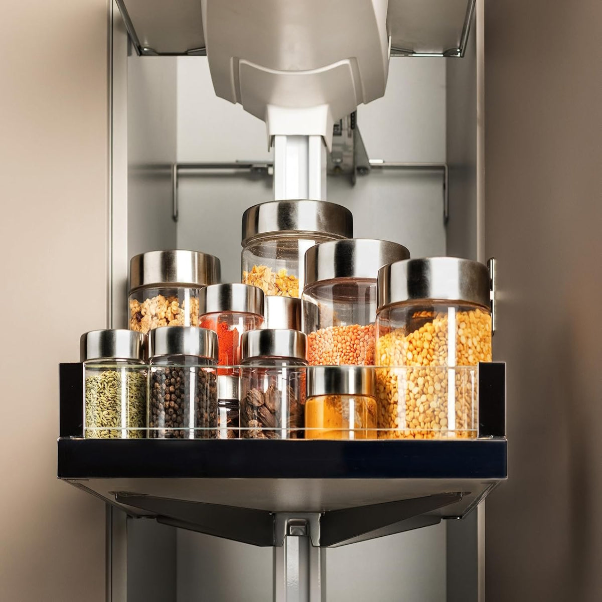 Pearlpet Plus Round Jars with Steel caps Set of 6 - 1400 ml