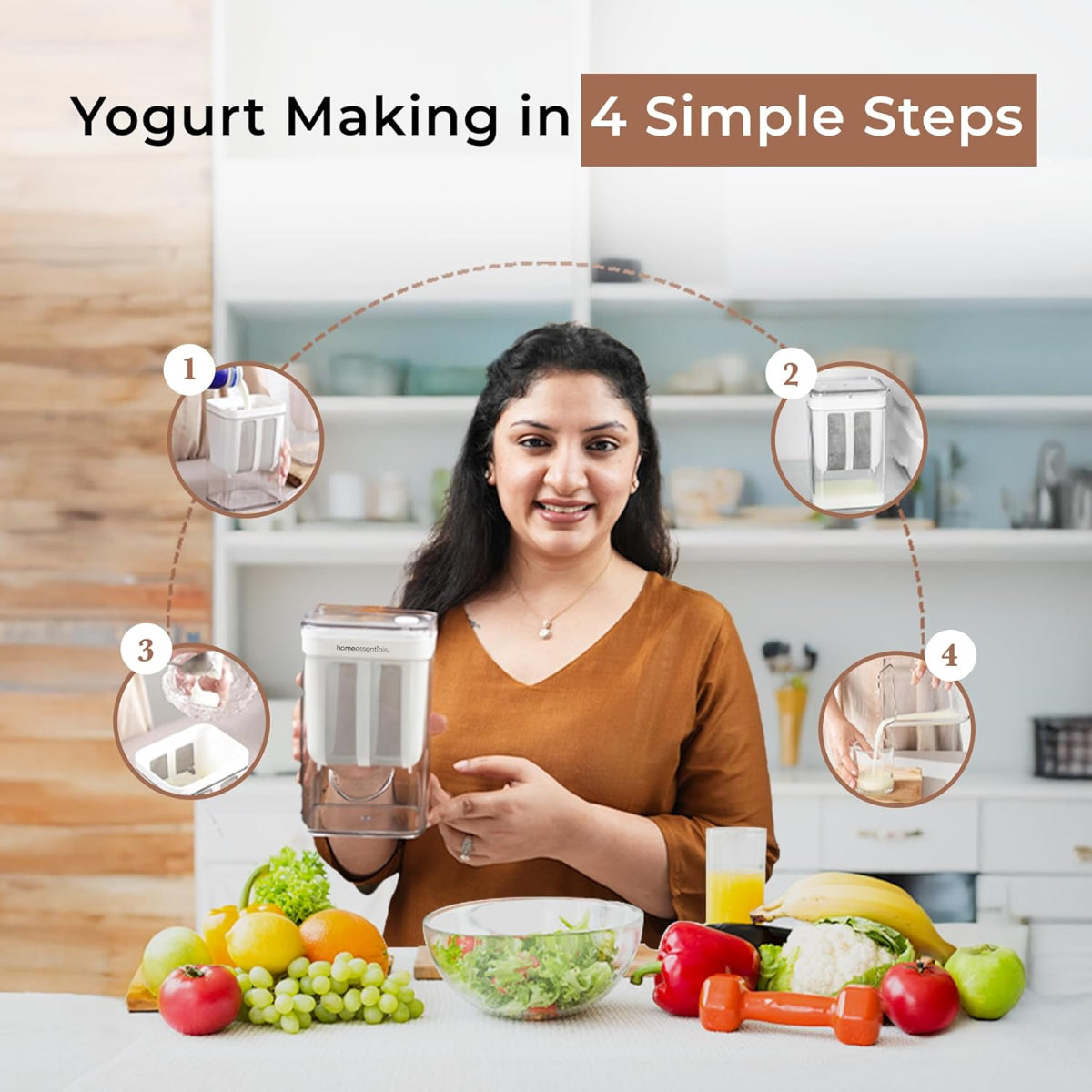 Yogurt Filter – 1800ml Yogurt Filter with Fine Mesh & Lid