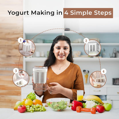 Yogurt Filter – 1800ml Yogurt Filter with Fine Mesh & Lid