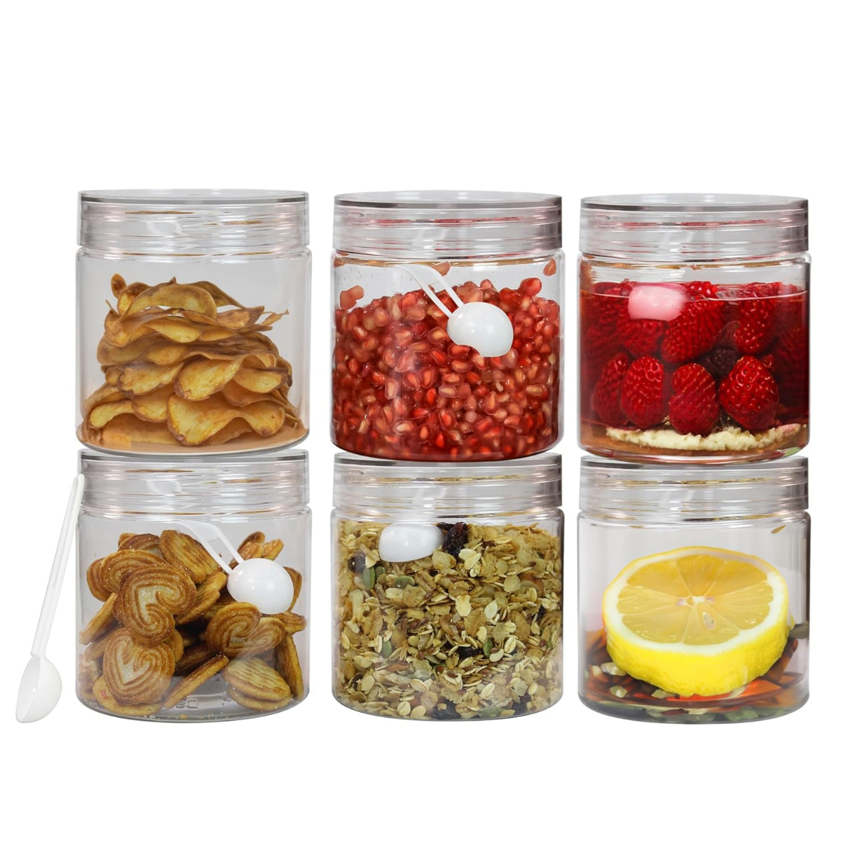 Pearlpet Tiffany Plastic Containers 750 ML  for Kitchen Storage Set of 6