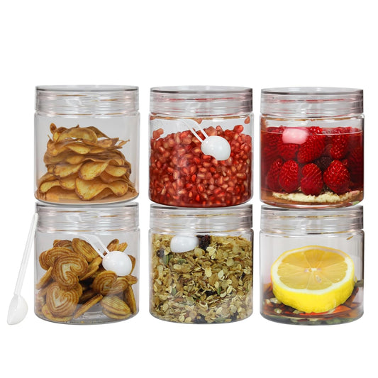 Pearlpet Tiffany Plastic Containers 750 ML  for Kitchen Storage Set of 6