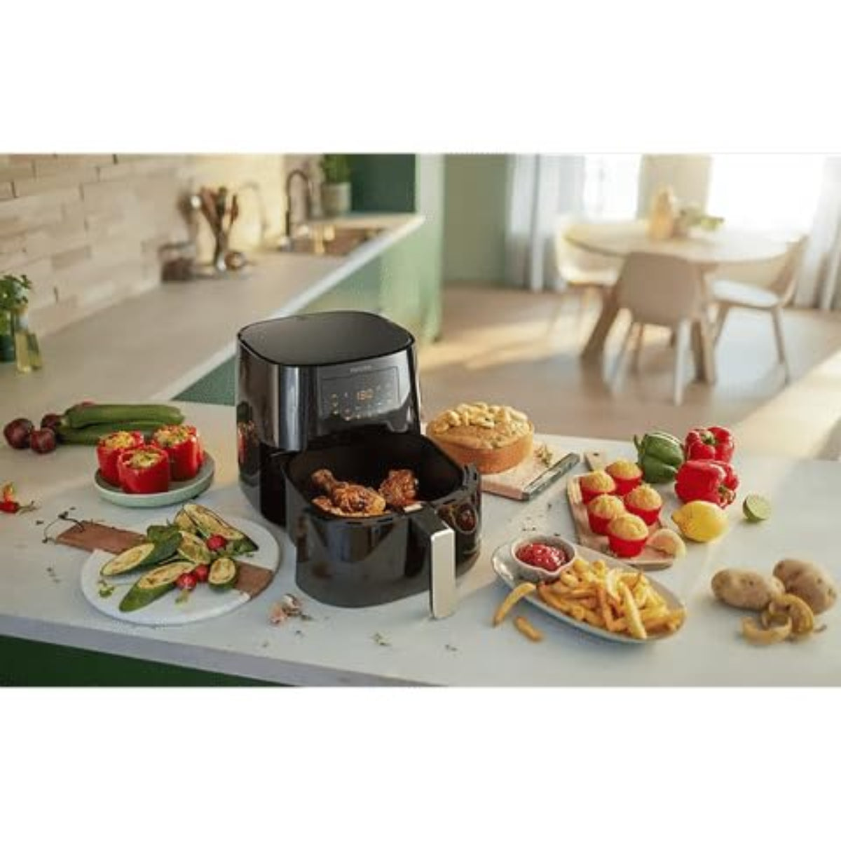 Philips 2000 Watt Digital Air Fryer with Rapid Air Technology (Black) - HD9270/70