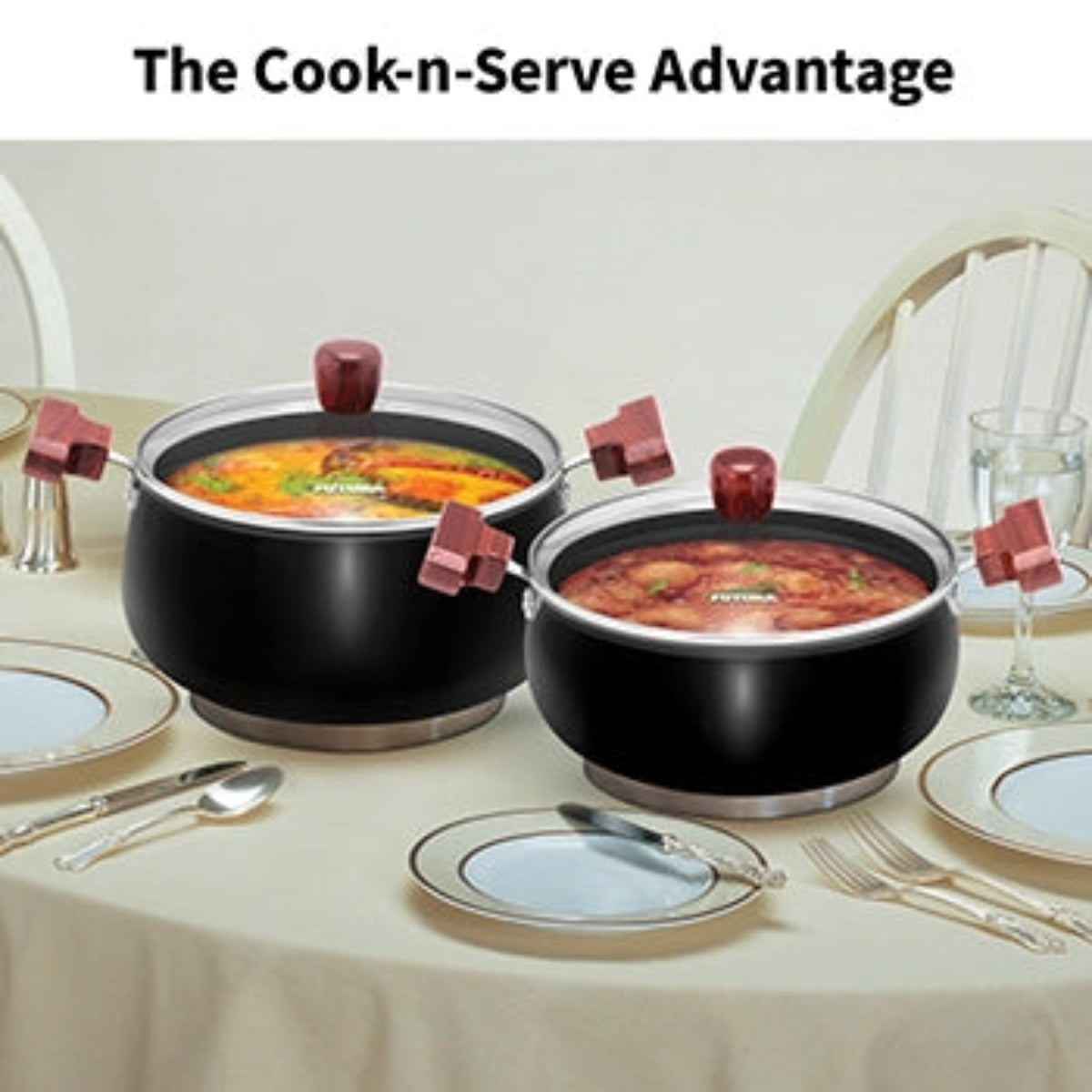 Futura By Hawkins Hard Anodised Cook-n-Serve Handi