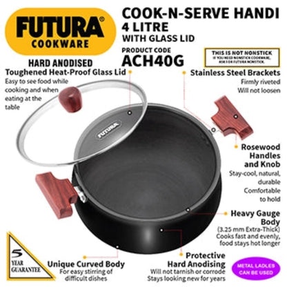 Futura By Hawkins Hard Anodised Cook-n-Serve Handi