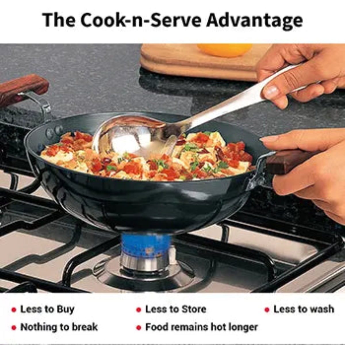 Futura By Hawkins Hard Anodised Deep-Fry Pan 1.5 Litre with Glass Lid (Round Bottom, 3.25 mm Thick)