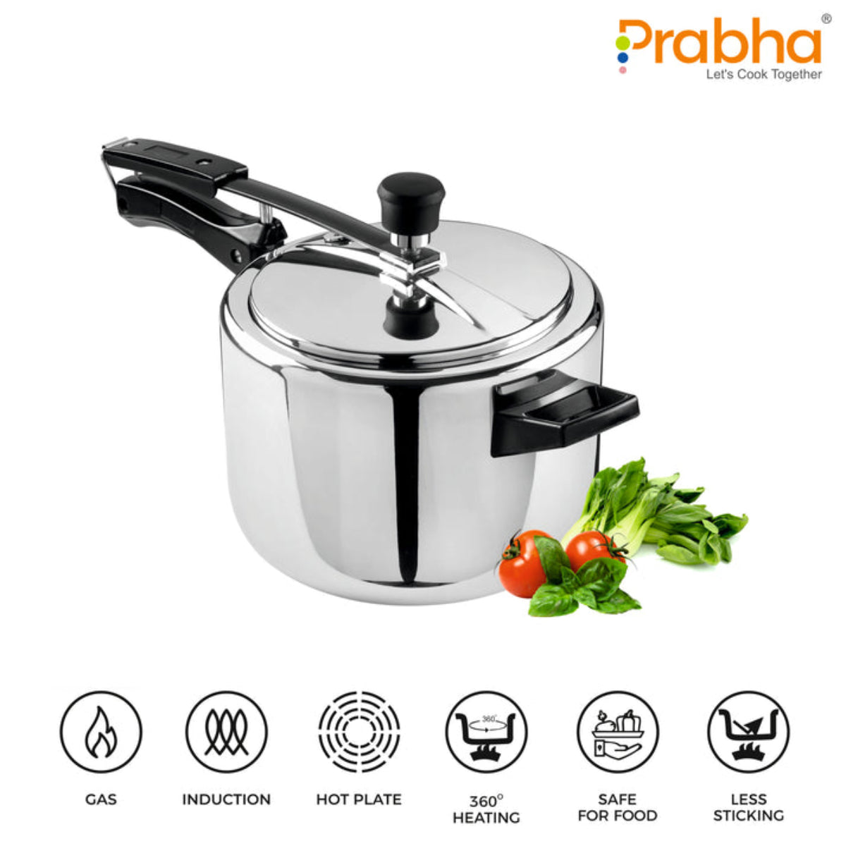Prabha Aria Stainless Steel Pressure Cooker