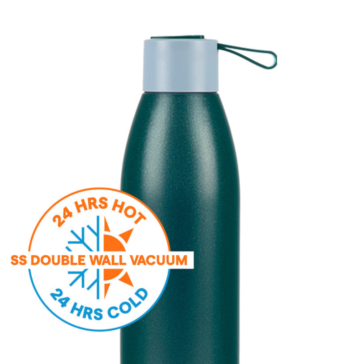Borosil Duomate Vacuum Insulated Stainless Steel Green Bottle