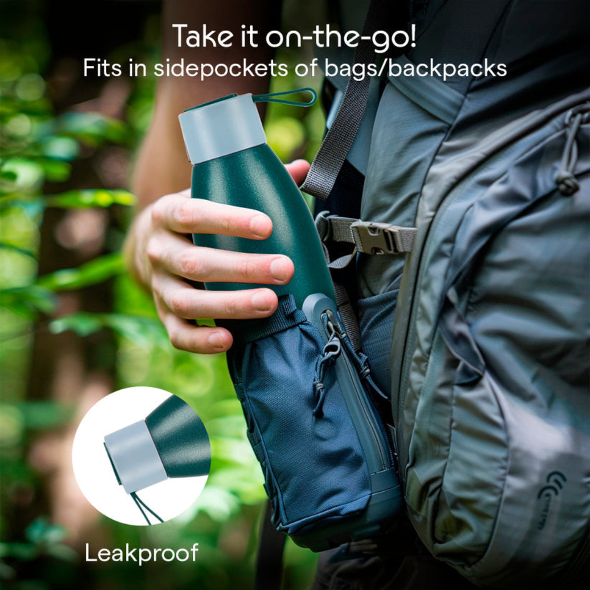 Borosil Duomate Vacuum Insulated Stainless Steel Green Bottle