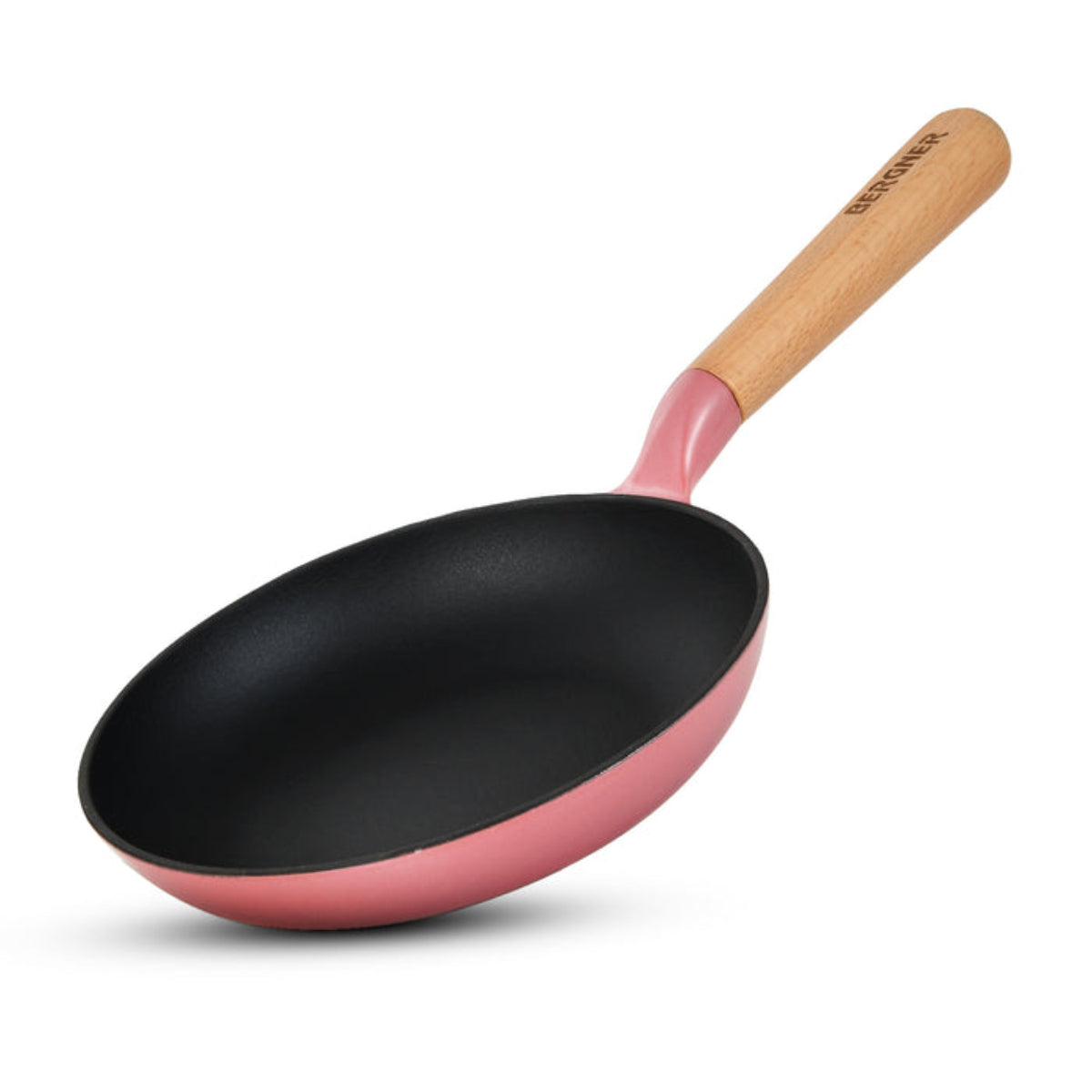 Bergner Excalibur Light Cast Iron Frypan Induction Bottom, Pink