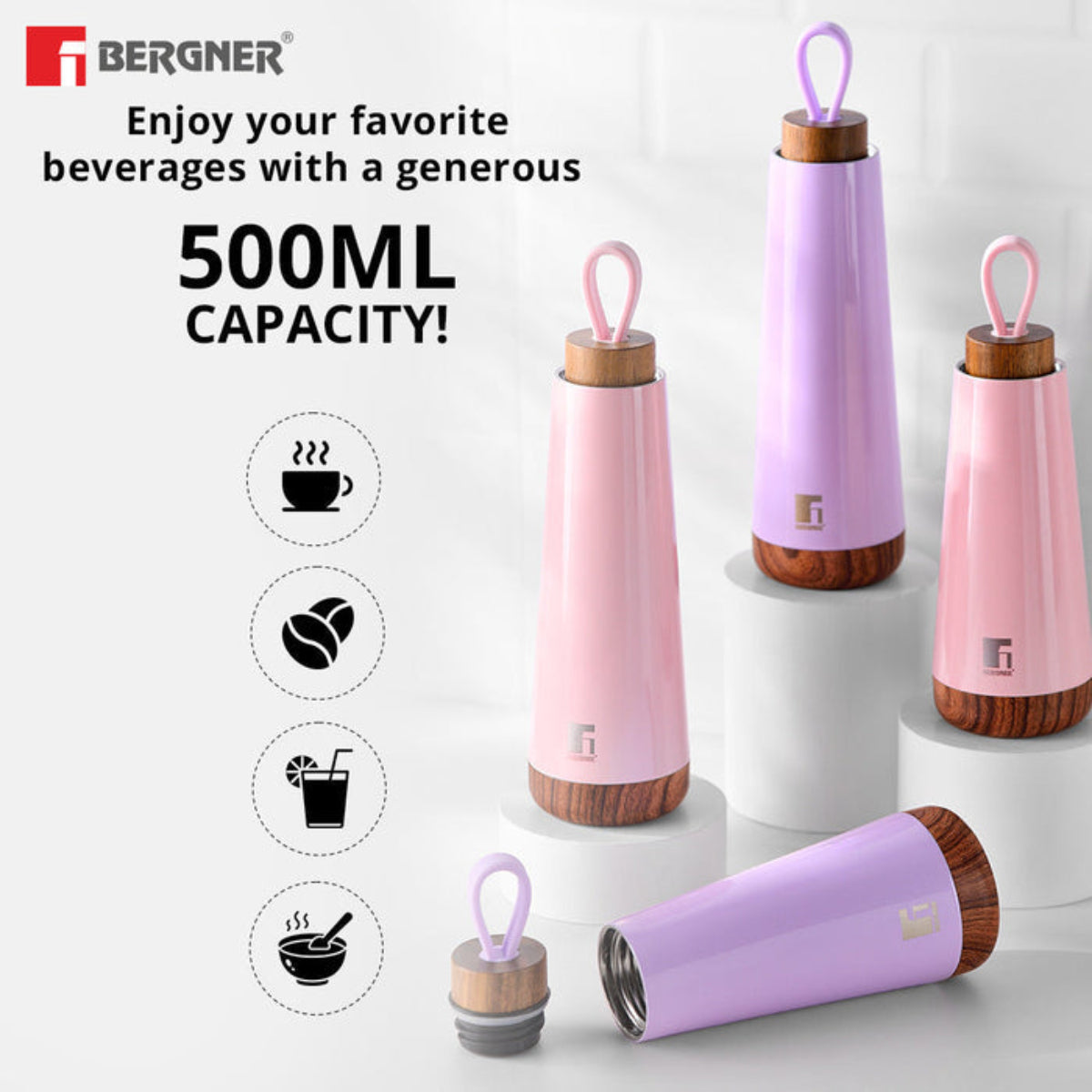 Bergner Walking Fairy Fountain Thermosteel Hot and Cold Bottle
