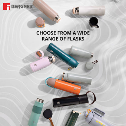 Bergner Walking AquaFlex Thermosteel Hot and Cold Bottle, 1000 ml Flask