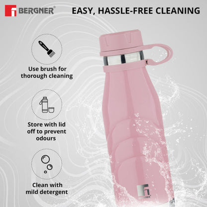 Bergner Walking AquaFlex Thermosteel Hot and Cold Bottle, 1000 ml Flask