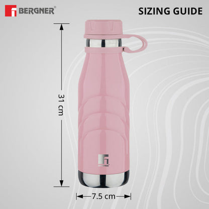 Bergner Walking AquaFlex Thermosteel Hot and Cold Bottle, 1000 ml Flask
