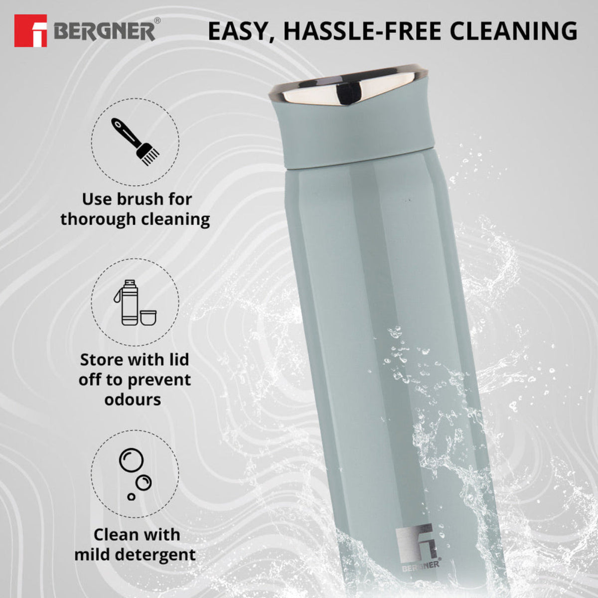Bergner Walking CarryCask Thermosteel Hot and Cold 450ml Flask