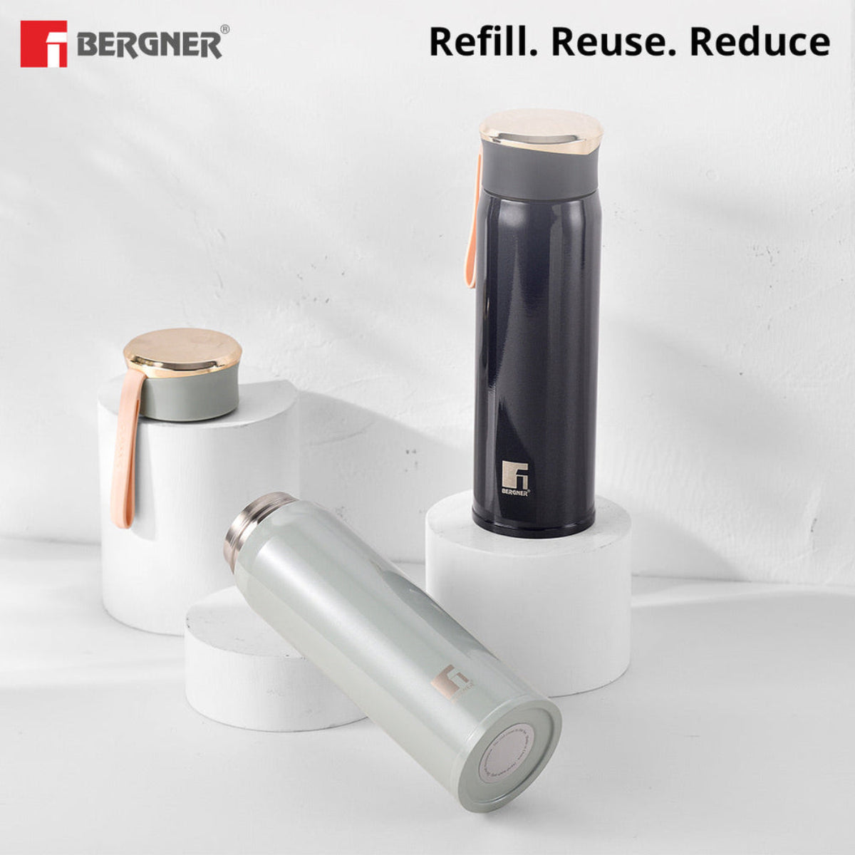 Bergner Walking CarryCask Thermosteel Hot and Cold 450ml Flask