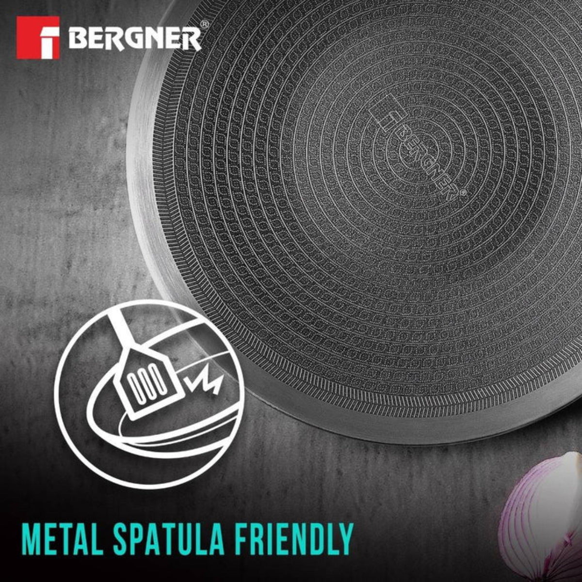 Bergner Hi-Tech Tri-Ply Stainless Steel 22cm Non-Stick Roti Tawa