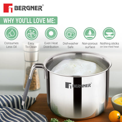 Bergner Argent Triply Milk Boiler 14cm (1.8L)