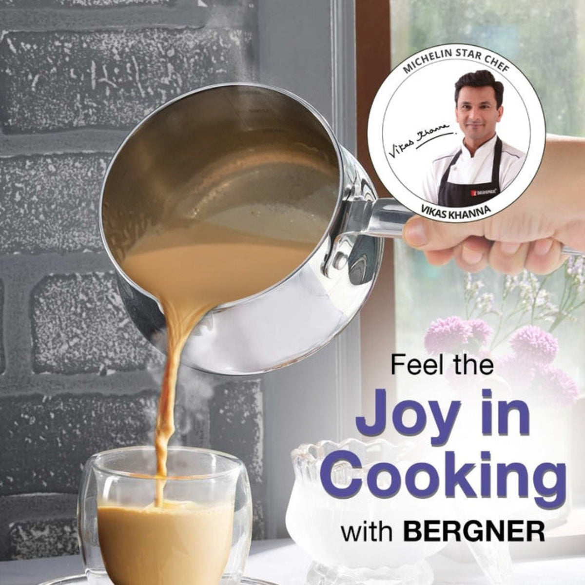 Bergner BE Essentials Tri-Ply Stainless Steel 10cm (550ml) Coffee Warmer