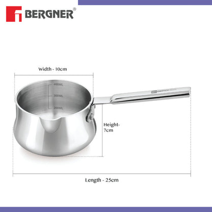 Bergner BE Essentials Tri-Ply Stainless Steel 10cm (550ml) Coffee Warmer