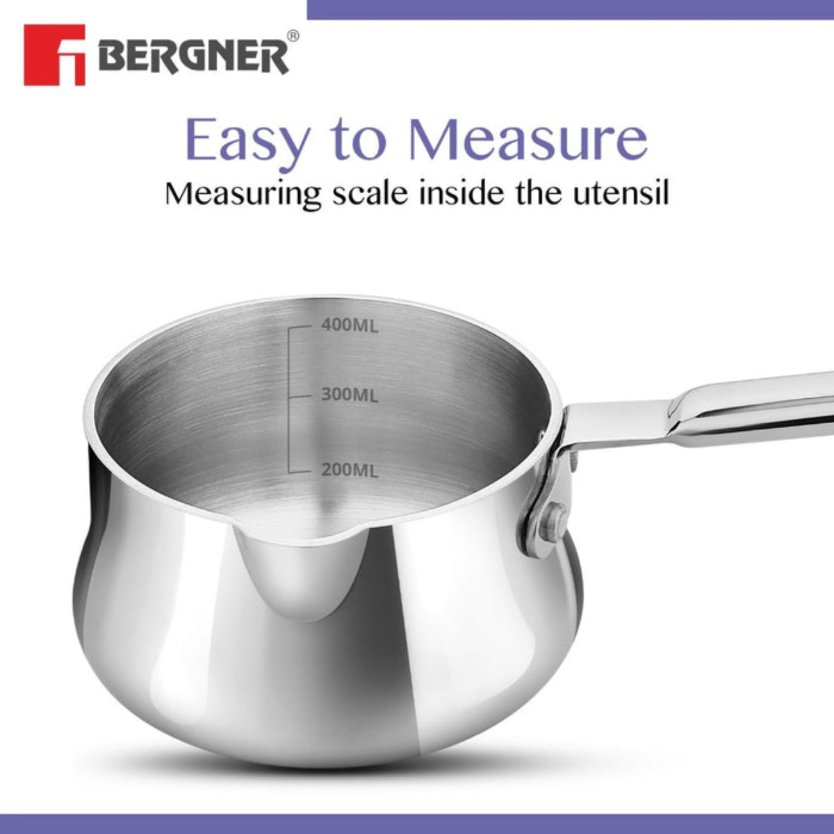 Bergner BE Essentials Tri-Ply Stainless Steel 10cm (550ml) Coffee Warmer