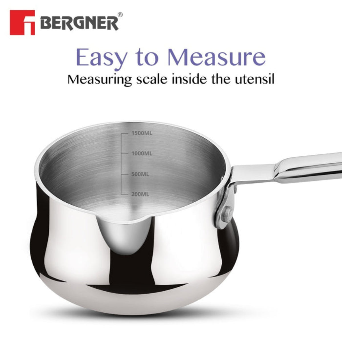 Bergner BE Essentials Tri-Ply Stainless Steel 14cm (1.5L) Coffee Warmer