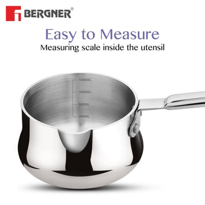 Bergner BE Essentials Tri-Ply Stainless Steel 14cm (1.5L) Coffee Warmer