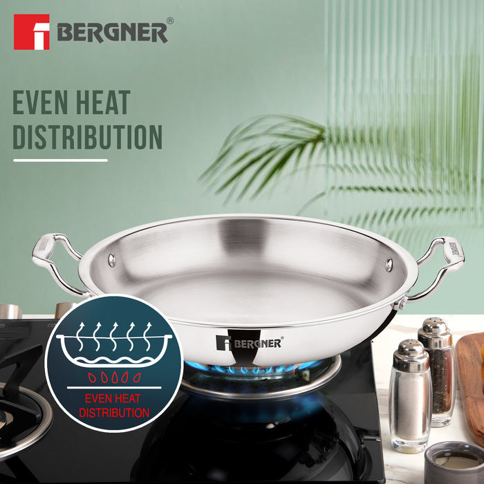 Bergner Argent Samsara Triply Jalebi Pan 28cm (3L)