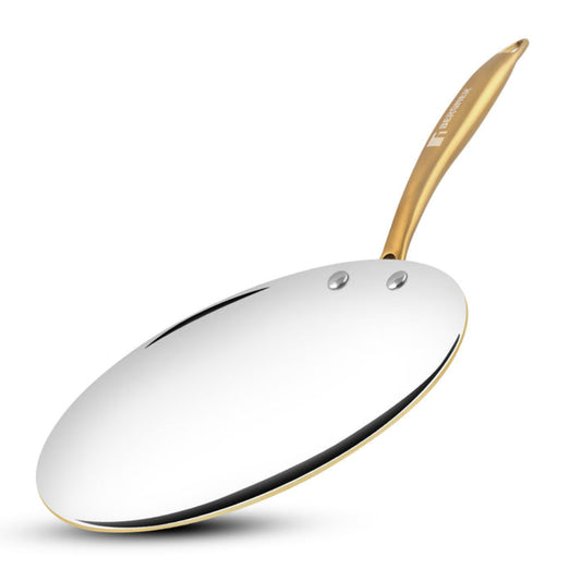 Bergner Peetlam Concave Tawa 26cm, Brass Roti Tawa with Tin (Kalai) Coated