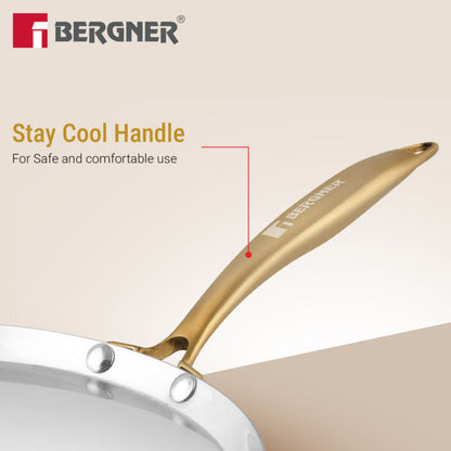 Bergner Peetlam Dosa Tawa 28cm, Brass Crape Tawa with Tin (Kalai) Coated