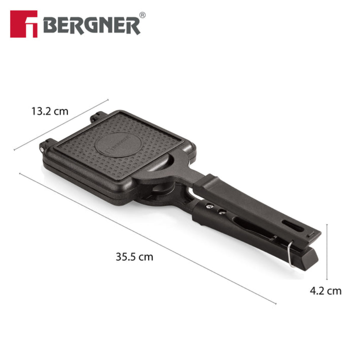 Bergner Senator Sandwich Toaster, Non-Stick - Gas Stove Compatible