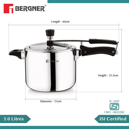 Berger Argent Avinash Tri-Ply Stainless Steel Inner Lid Pressure Cooker