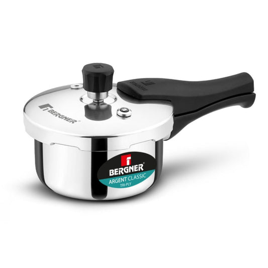 Bergner Argent Classic Triply 1 L Outer Lid Pressure Cooker Induction Bottom