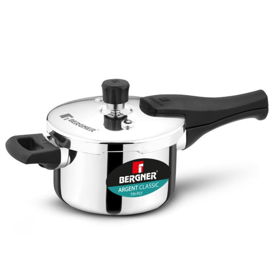 Bergner Argent Classic Triply 1.5 L Outer Lid Pressure Cooker - Induction Bottom