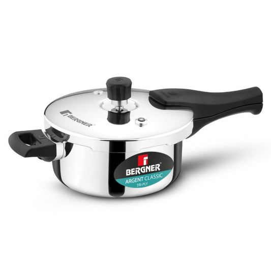 Bergner Argent Classic Triply 3.5 L Outer Lid Pressure Pan - Induction Bottom