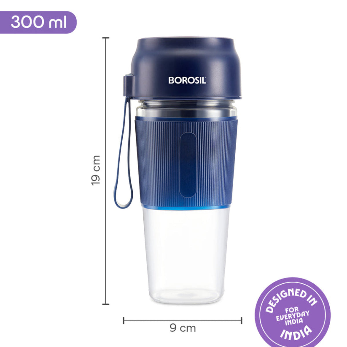 Nutrigrip Portable Blender, Grey, 40 W