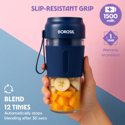 Nutrigrip Portable Blender, Grey, 40 W