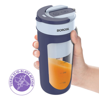 Borosil Nutrisip Portable Blender, Blue & Pink , 40 W