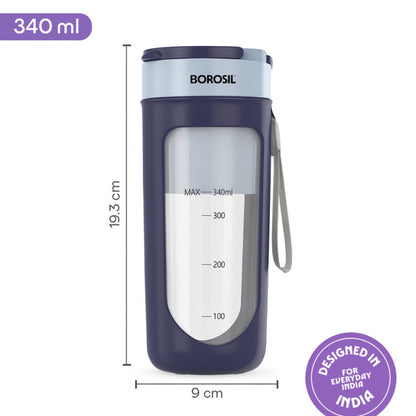 Borosil Nutrisip Portable Blender, Blue & Pink , 40 W