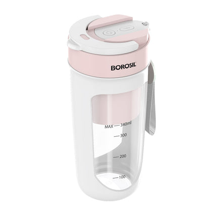 Borosil Nutrisip Portable Blender, Blue & Pink , 40 W
