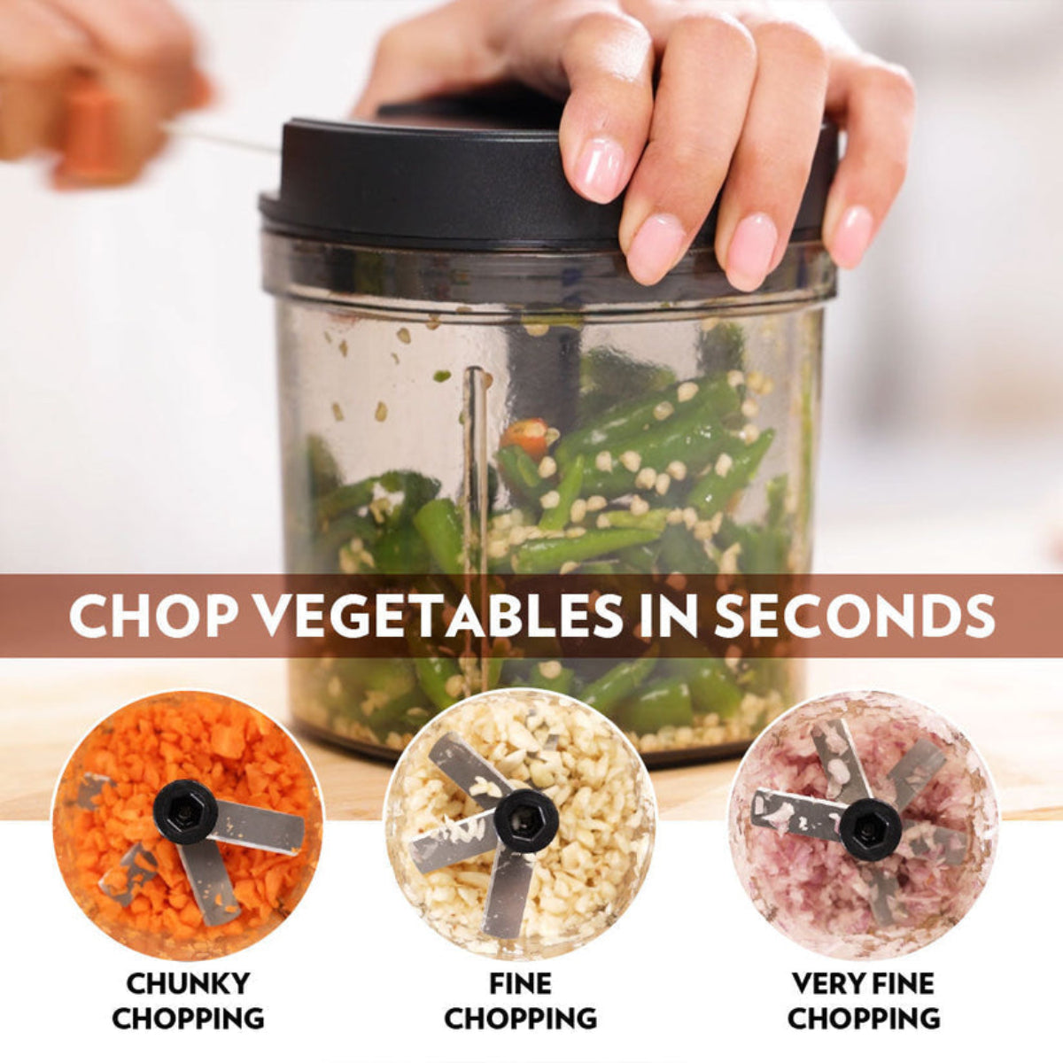 Borosil EazyPull Manual Hand Chopper