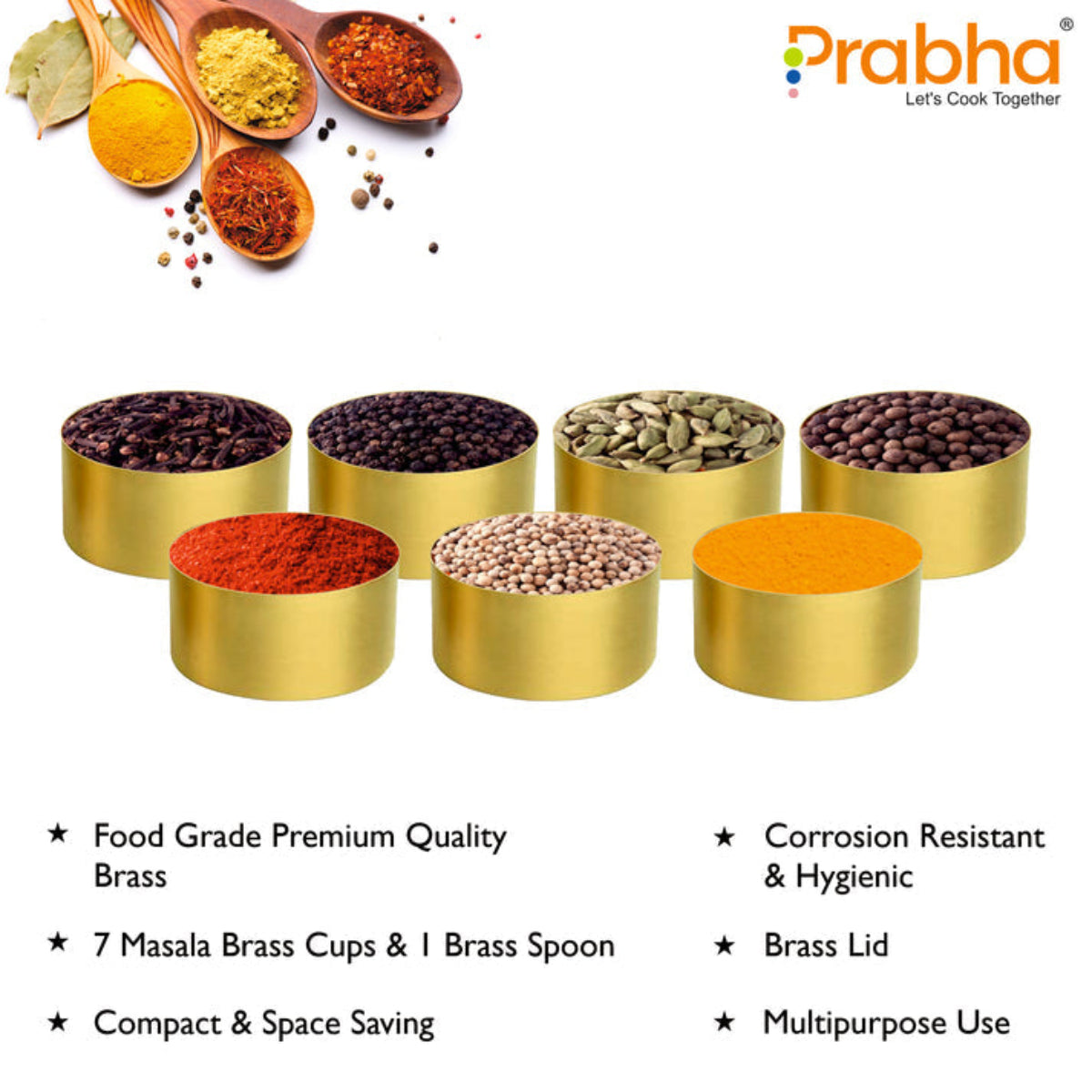 Prabha Brass Spice Box