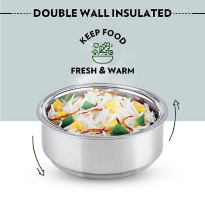 Borosil Carryfresh Lunchbox, Set of 2, Large, 280ml